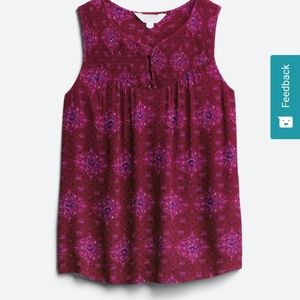 Market & Spruce Magnolia Grace Lorelle Smock Detail Textured Top